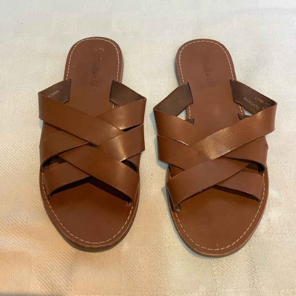 Madewell Boardwalk Brown Leather Women's Sandals